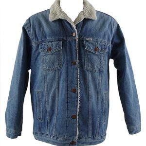 Wrangler Men's Heritage Sherpa Lined Denim Jacket. Large